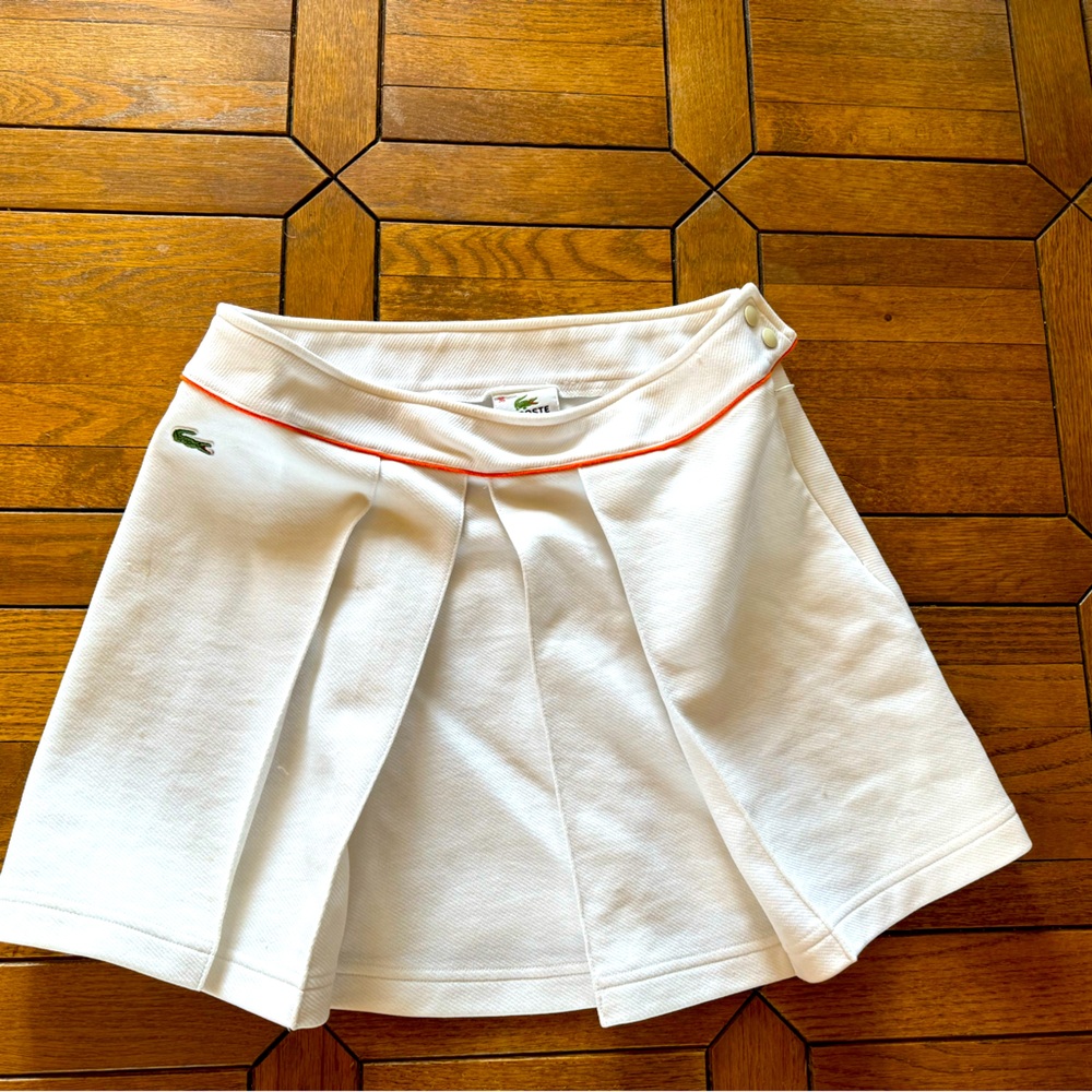 White vintage Lacoste tennis skirt size small EU 36